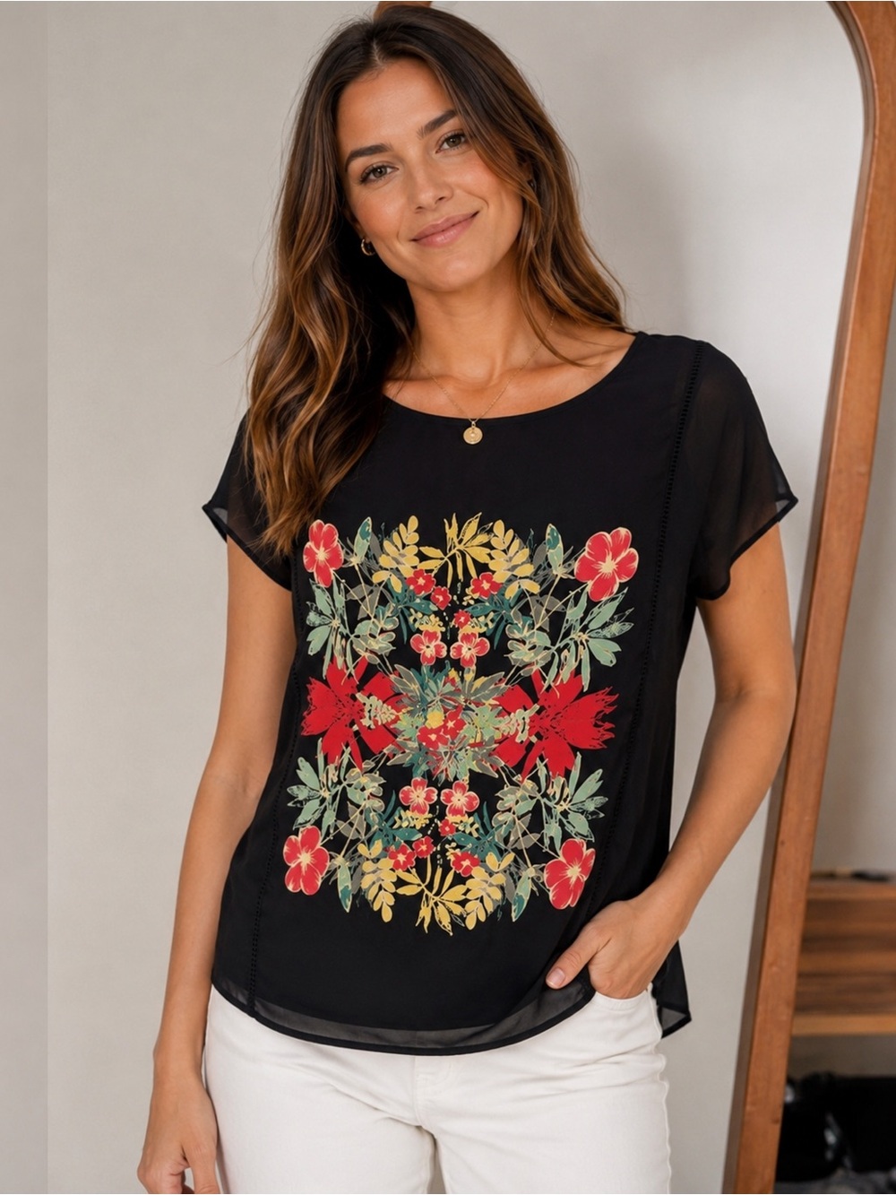 Ella Moss 💯% Silk blouse Anthropologie